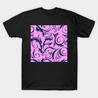 Pink Classical Fashion Print Pattern T-Shirt